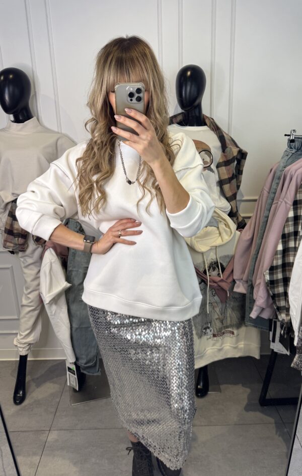 ŚMIETANKOWA BLUZA SEQUIN - obrazek 4